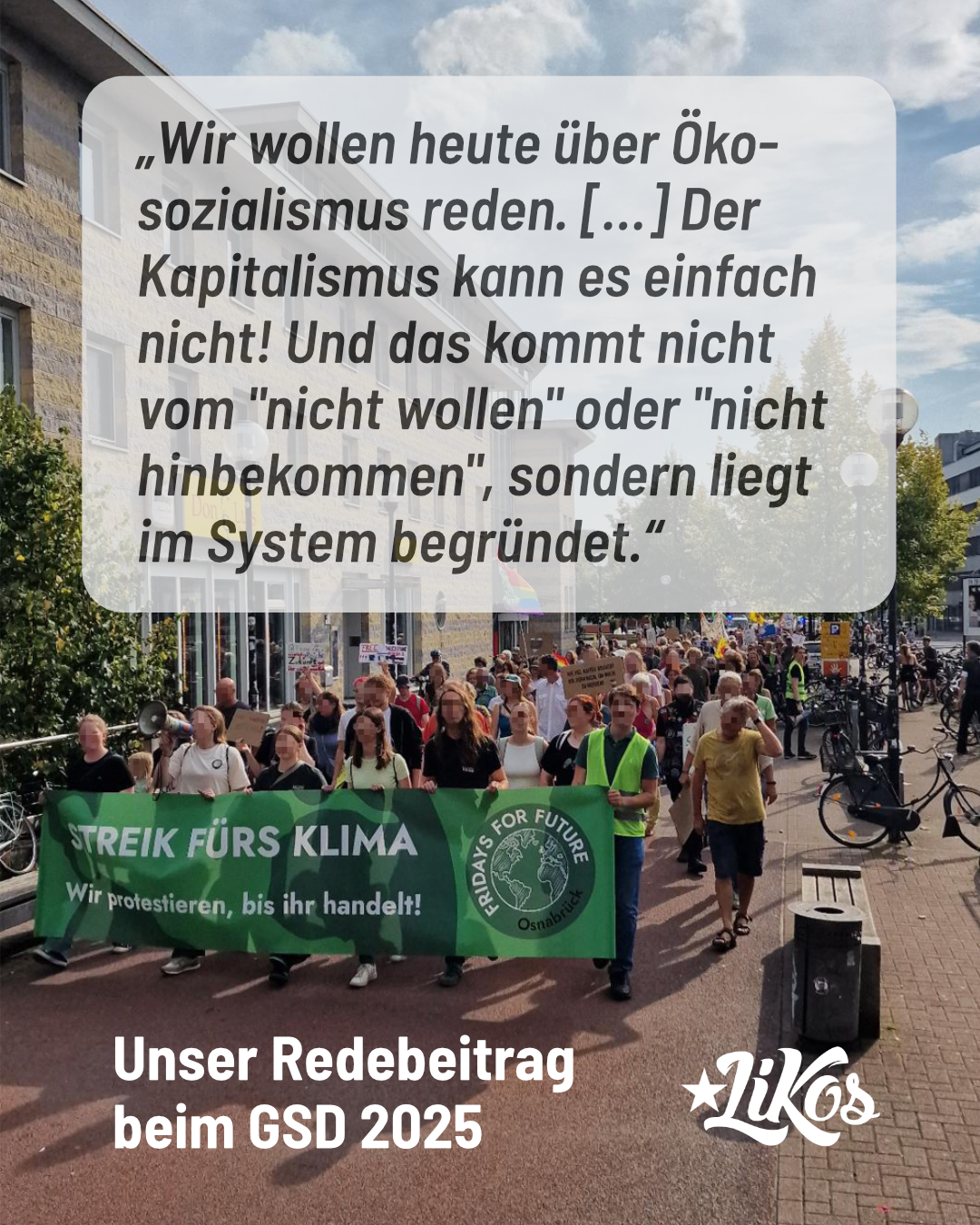 Unser Redebeirag beim GSD am 20.09.2025