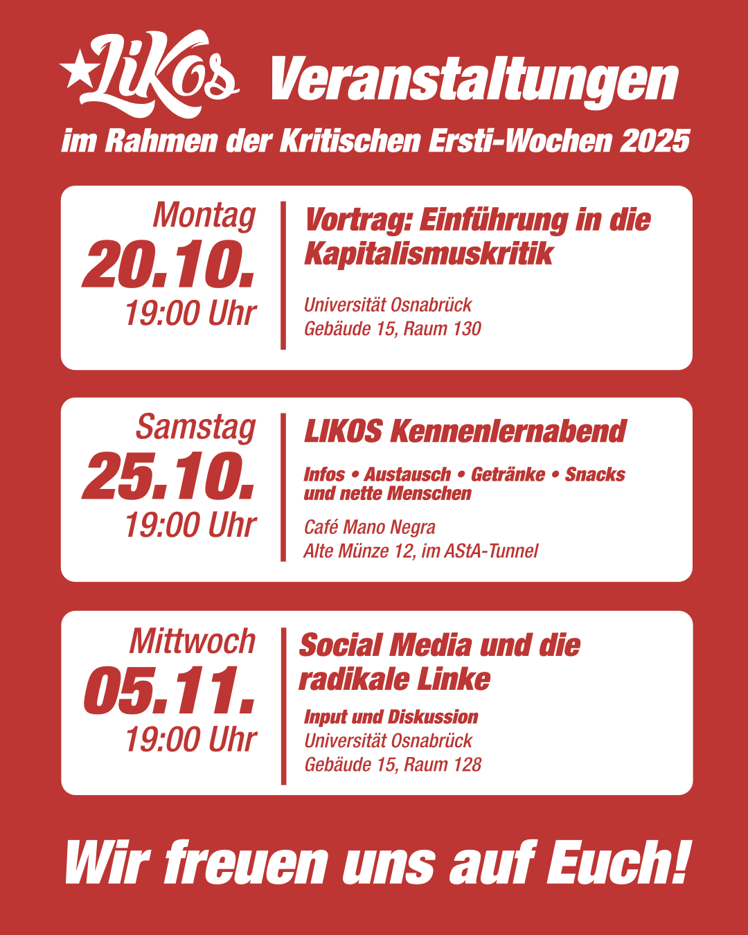 Kritische Ersti-Wochen 2025