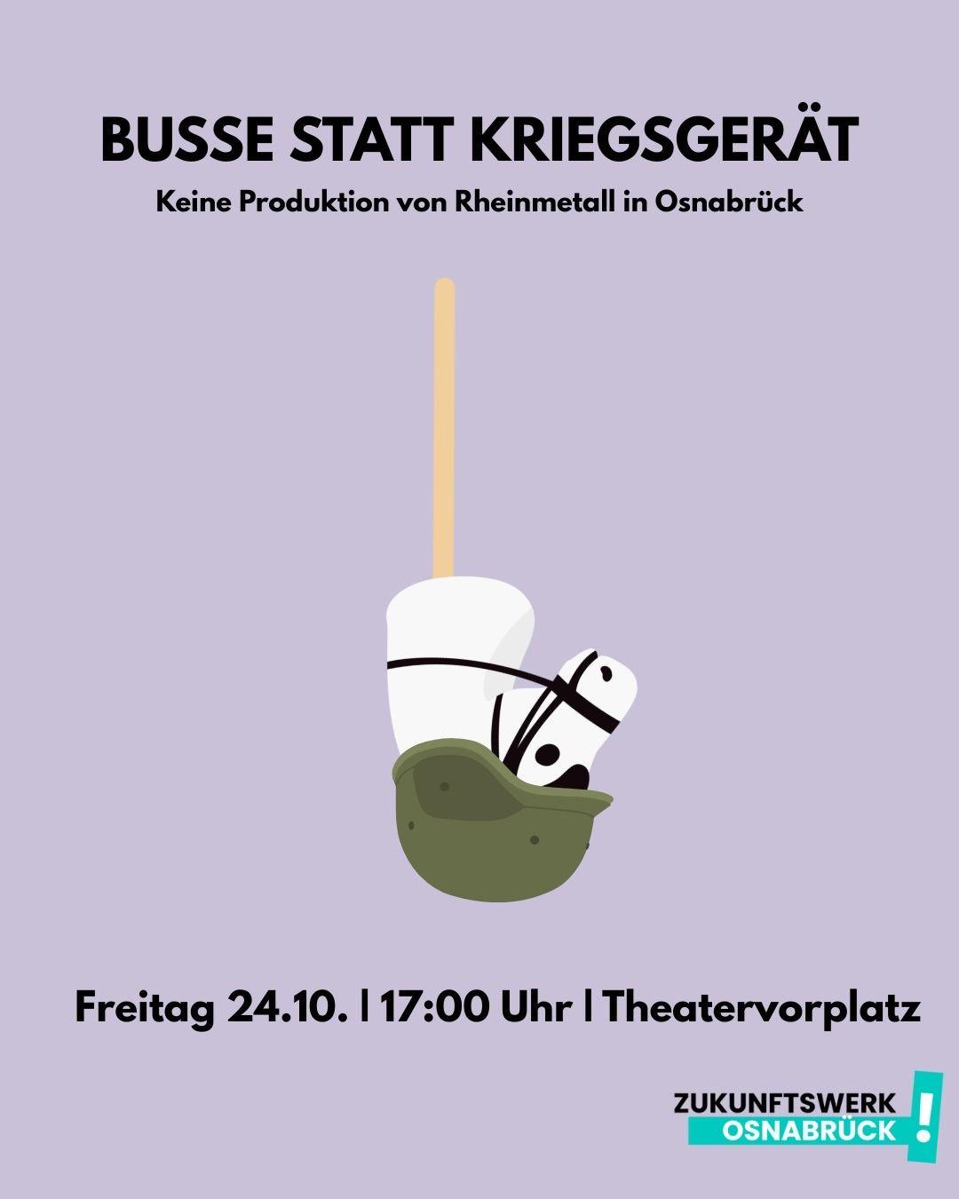 Busse statt Kriegsgerät – Keine Produktion von Rheinmetall in Osnabrück!