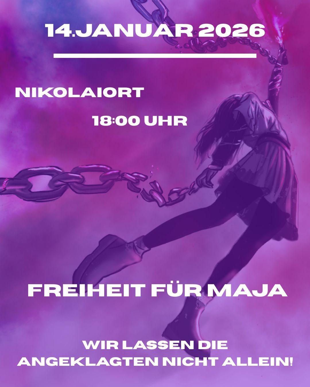 Freiheit für Maja! Freiheit für alle Antifaschist:innen!
